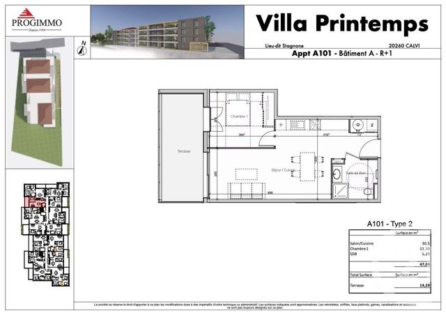 Afficher la photo en grand Appartement T2 à vendre - 2 pièces - 47.0 m2 - CALVI - 202 - CORSE - Century 21 Jade Immobilier