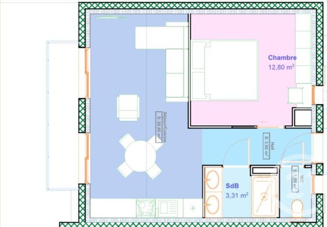 Appartement F2 à vendre - 2 pièces - 42.4 m2 - LUMIO - 202 - CORSE - Century 21 Jade Immobilier