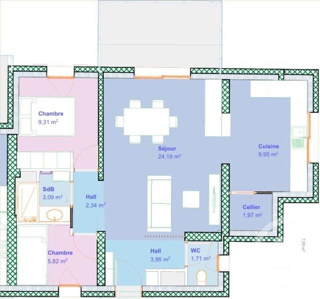 Appartement à vendre - 3 pièces - 62.33 m2 - LUMIO - 202 - CORSE - Century 21 Jade Immobilier