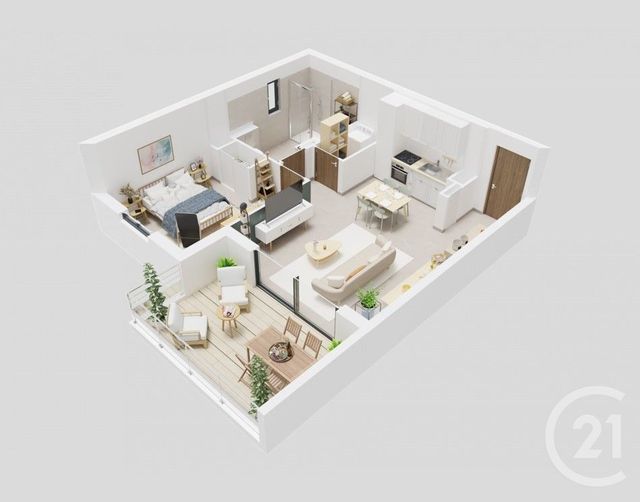 Appartement T2 à vendre - 2 pièces - 46.0 m2 - BORGO - 202 - CORSE - Century 21 Jade Immobilier