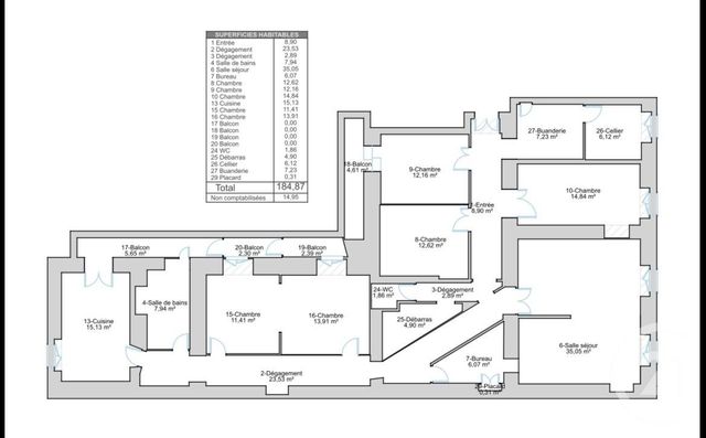 Appartement à vendre - 8 pièces - 185.0 m2 - BASTIA - 202 - CORSE - Century 21 Jade Immobilier